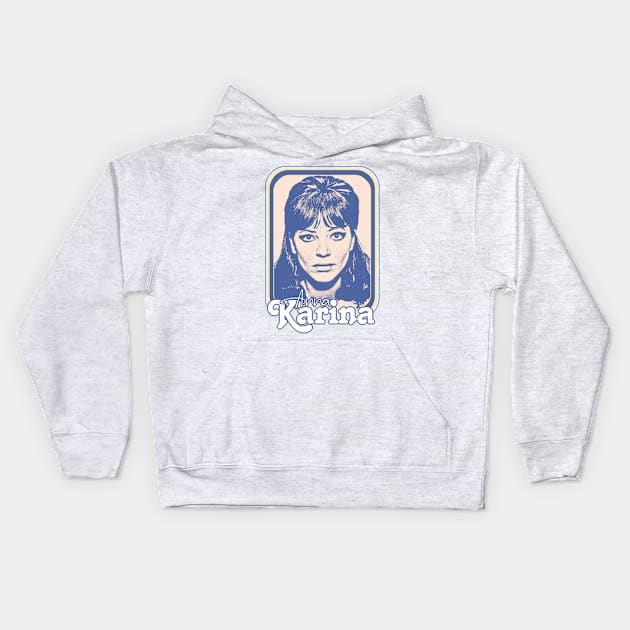 Anna Karina // ORIGINAL Retro Nouvelle Vague Fan Design Kids Hoodie by DankFutura